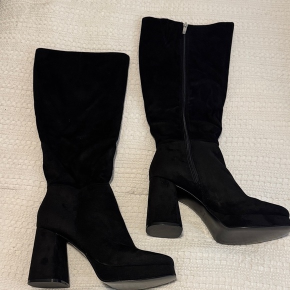 🆕 Nine West Knee High Suede Black Boots. 9.5 M-WC. Brand New w Box!!💥 - Picture 4 of 7